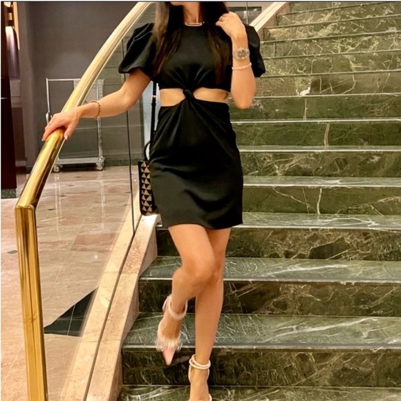Zara Dresses & Skirts - Zara Black Mini Dress with Cut-Out Design